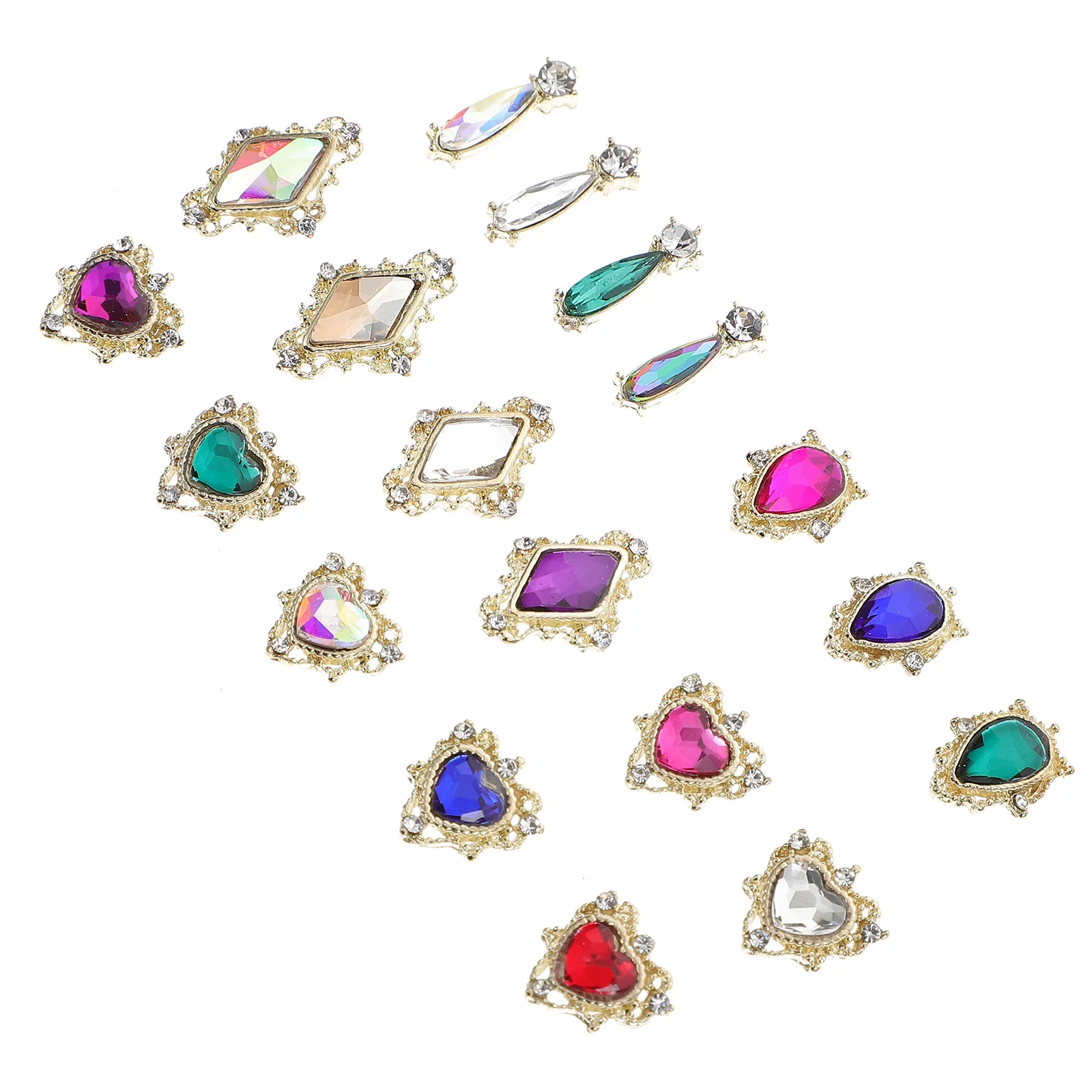 54 Uds. Accesorios para decoración de uñas, decoraciones DIY para manicura, dijes creativos para uñas artificiales naturales, suministros de salón de diseño exquisito