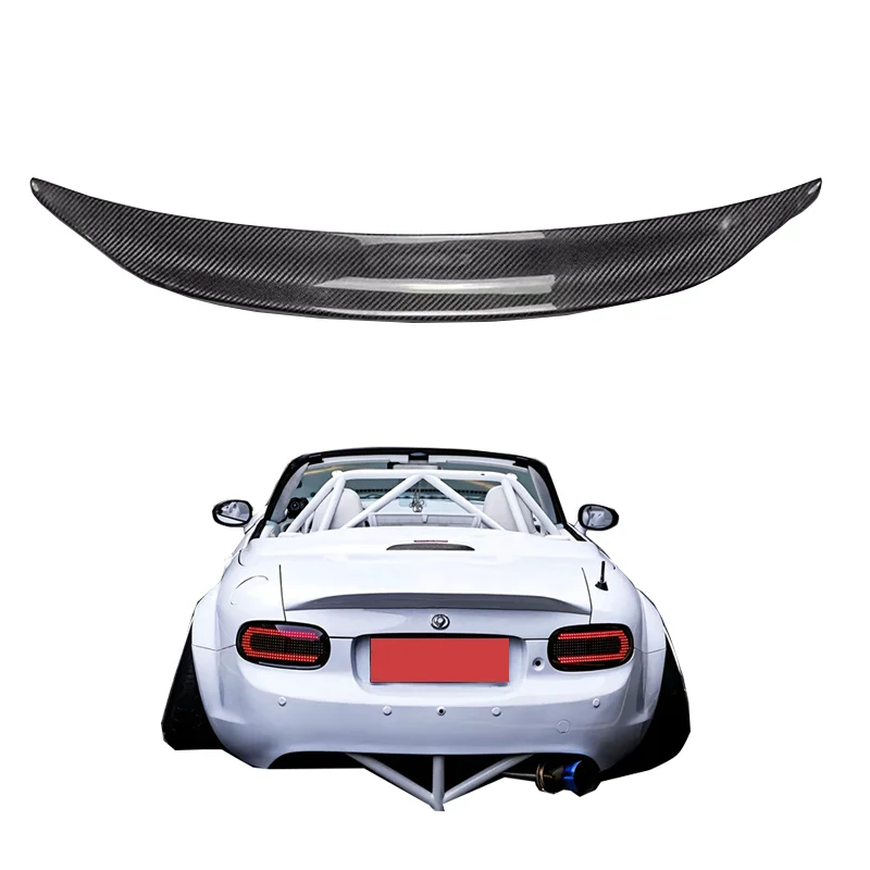 

For Mazda MX-5 Real Carbon Fiber Spoiler Accessories NC Roadster Coupe Car Trunk Rear Lip Wing Tail Refit MX5 2005-2014