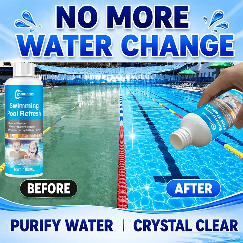 Cloudy Water Pool Clarifier - Safe for Swimmers Ideal for All Pools Reduces Frequency of Water Changes