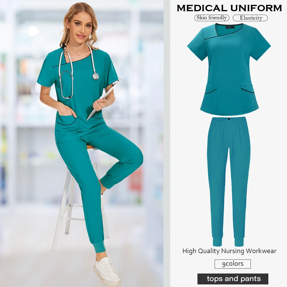 病院の手術,衣類,美容院,卸売のための半袖医療セット