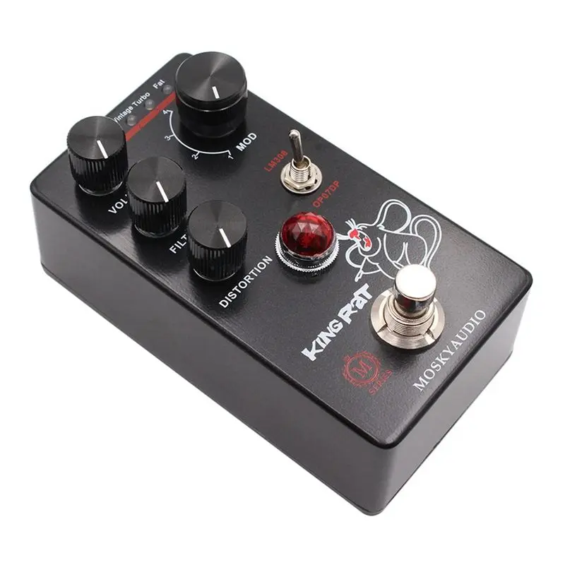 【HOT!TURE】MOSKYAUDIO KING RAT Guitar Effects Pedal Distortion True Bypass Circuit Guitar Processor Accessories