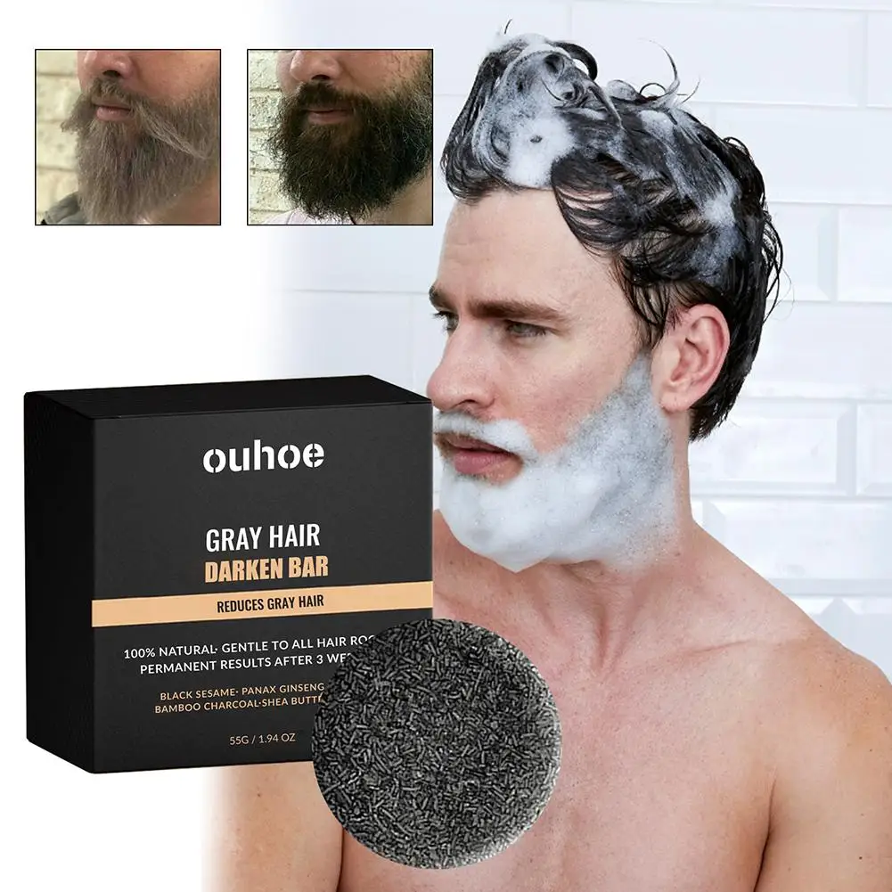 White Hair Turns Black Soap Multiflorum Scalp Nourishing Handmade Soap To Prevent Hair Loss White Hair Turns Black, Natural Hair