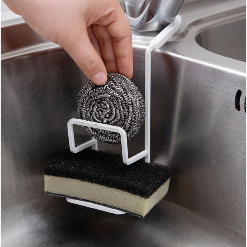 Kitchen Perforation-Free Sink Sponge Drain Rack Dishcloth Rack Bathroom Soap Rack Essential For Family