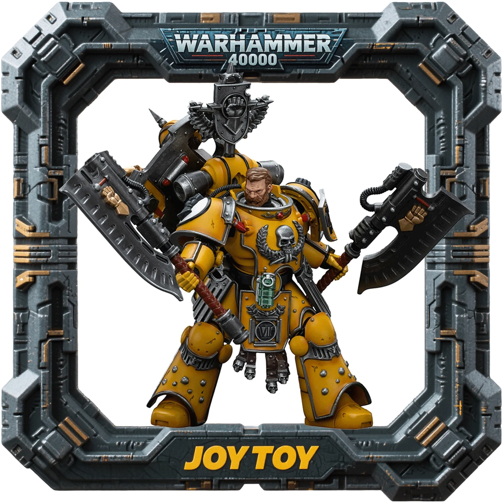 

JOYTOY Warhammer 40000 1/18 Action Figure Imperial Fists Legion Praetor with Power Sword/Fafnir Rann/Sigismund Set