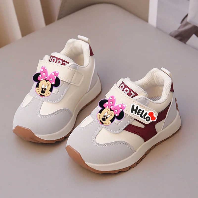 

Disney Minnie Mouse first walkers Girl Casual shoes summer Spring Autumn Baby Soft Bottom Toddler Shoes Mickey Mouse Sneakers