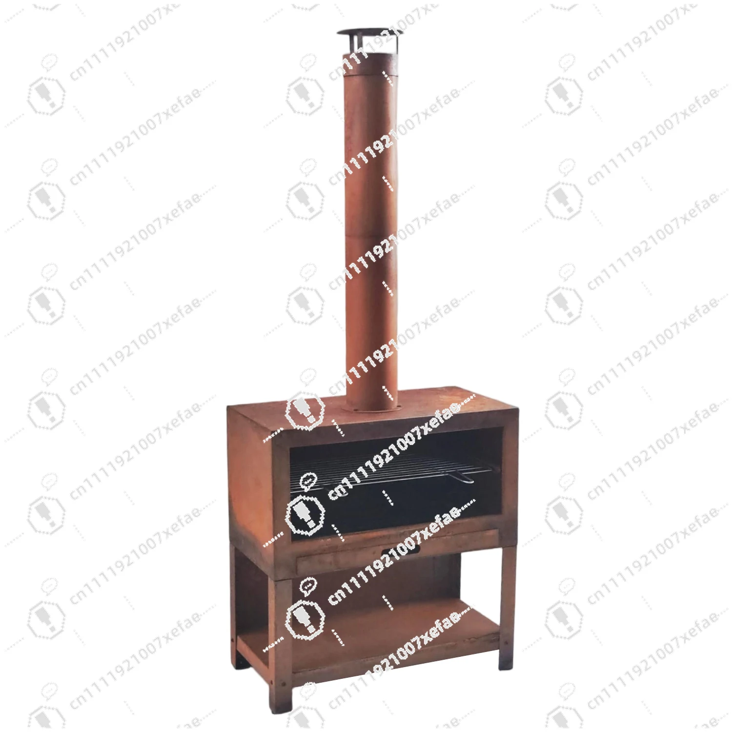 Large outdoor metal fireplace wood burning Colton steel heater fireplace