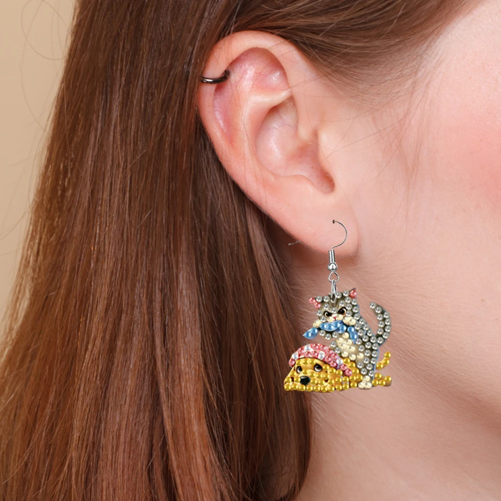 Resin Art Earrings Kit - 4 Pares de Kit de Fabricação