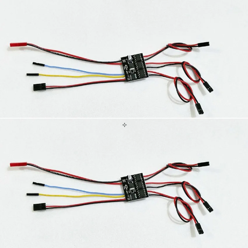 2 PCS Brushed ESC Multi-Mode Supports Three-Wheel Omnidirectional Vehicles 6-14V 5A x 3 Three-Channel Bidirectional Brushed ESC