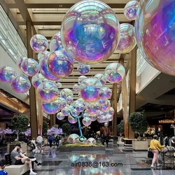 Hanging Inflatable Mirror Ball Sphere Giant Mirror Balloon For Decoration Sealed Gold Silver With Air Pump And Free Shipping