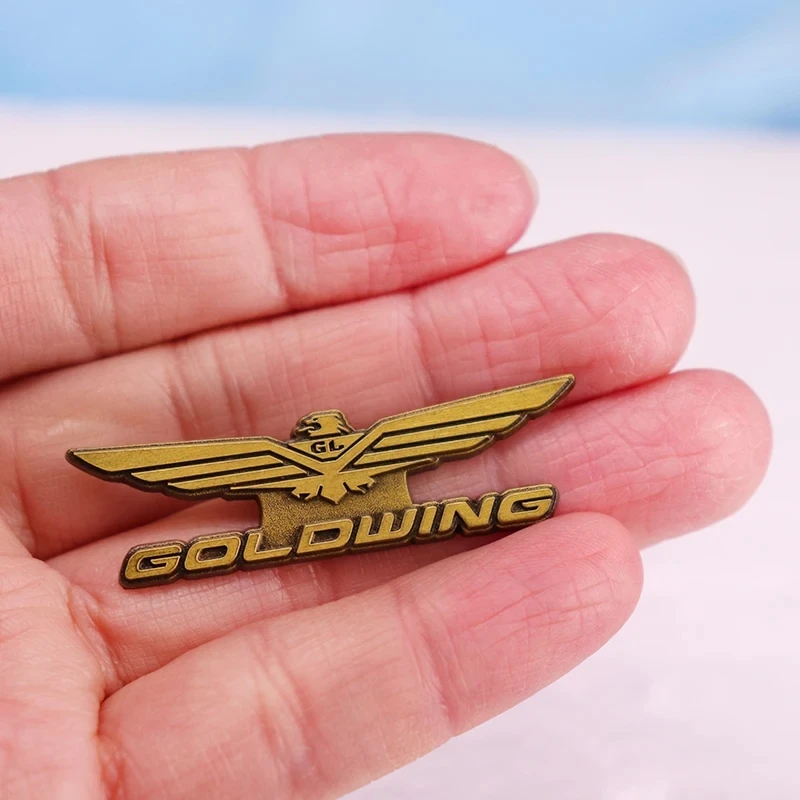 Japan Motorcycle Goldwing Eagle Logo Metal Brooch Badge Fashion Jewellery Biker Backpack Accessory Gifts