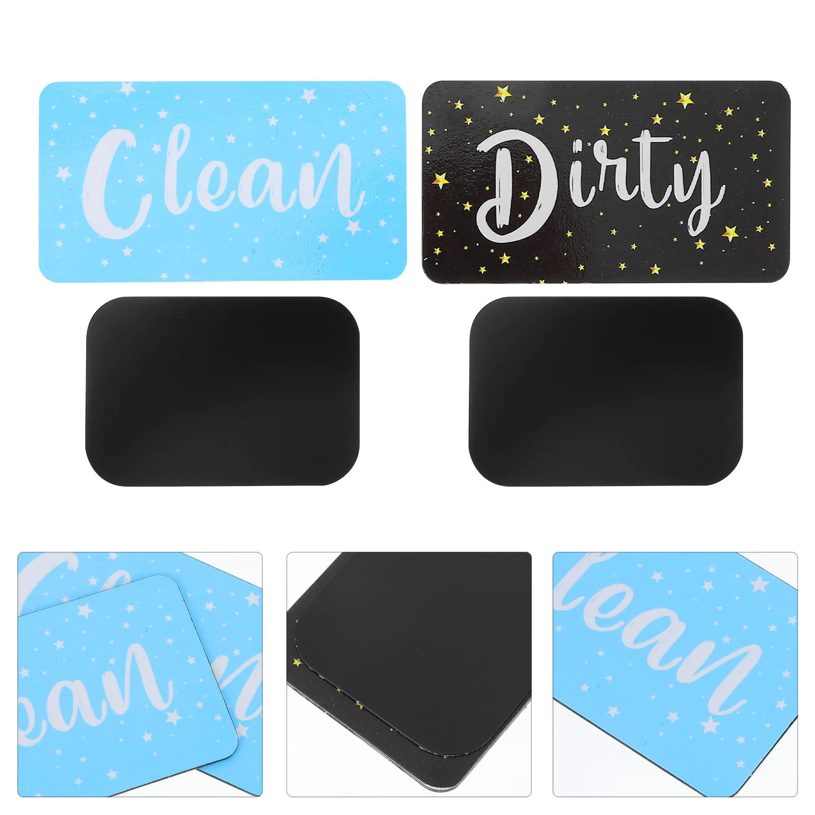 2 قطعة غسالة الصحون نظيفة القذرة المغناطيس تسجيل الوجهين المؤشر المغناطيسي للغسالة الثلاجة المطبخ تنظيف التسمية #1