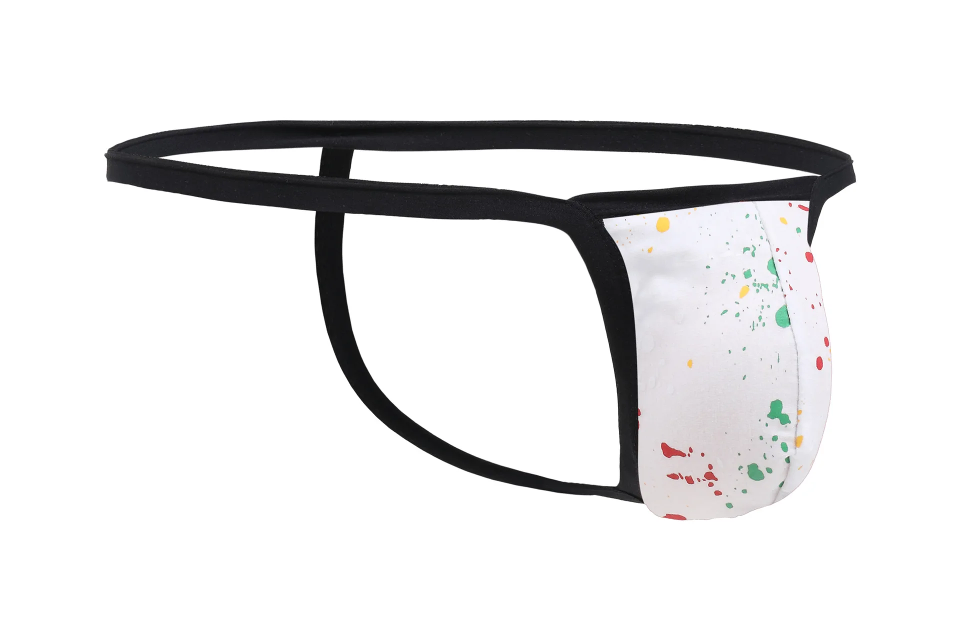 الرجال مثير T الظهر ثونغ مثليون جنسيا Ertic منخفضة الخصر U محدب الحقيبة g-سلسلة مطبوعة القطن تنفس أوم المثيرة مفتوحة بعقب السروال #4