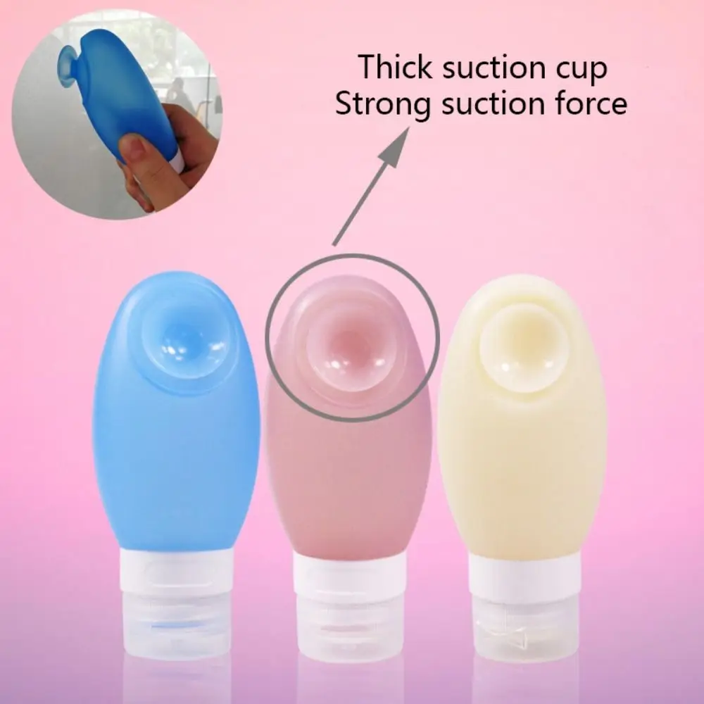 100ml Refillable Bottles New Portable Silicone Squeeze Container with Suction Cups Lotion Packing Travel Accessories