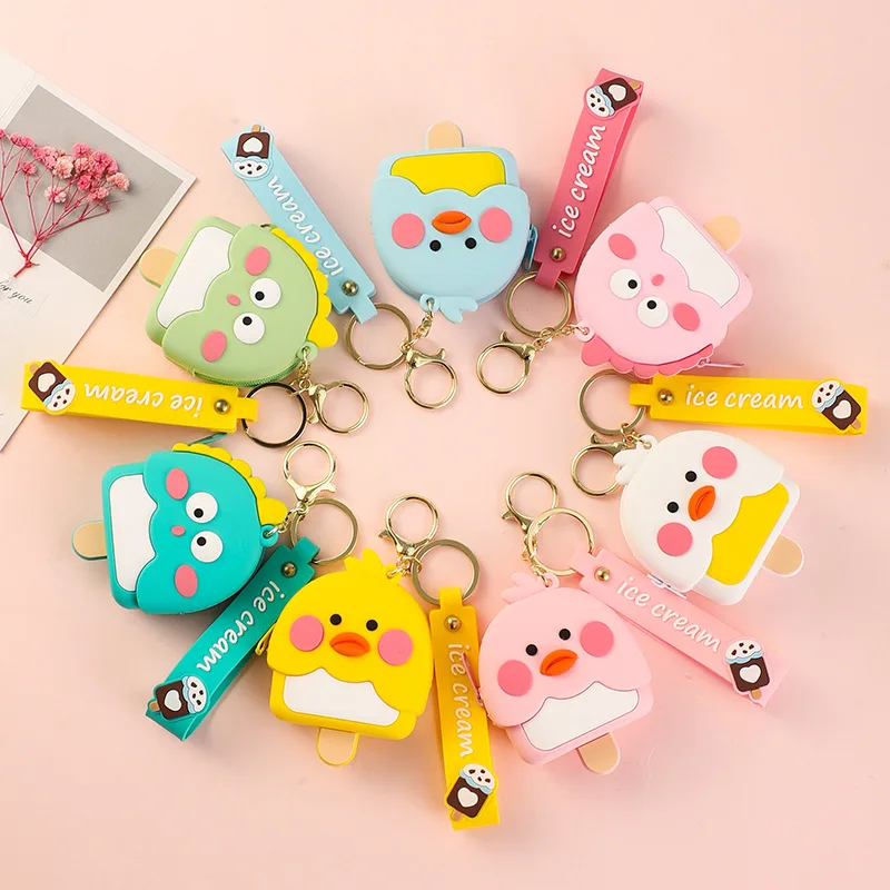 

Miniso Брелок для монет, подвеска-кошелек, креативный мультяшный студенческий школьный портфель, подвеска-брелок