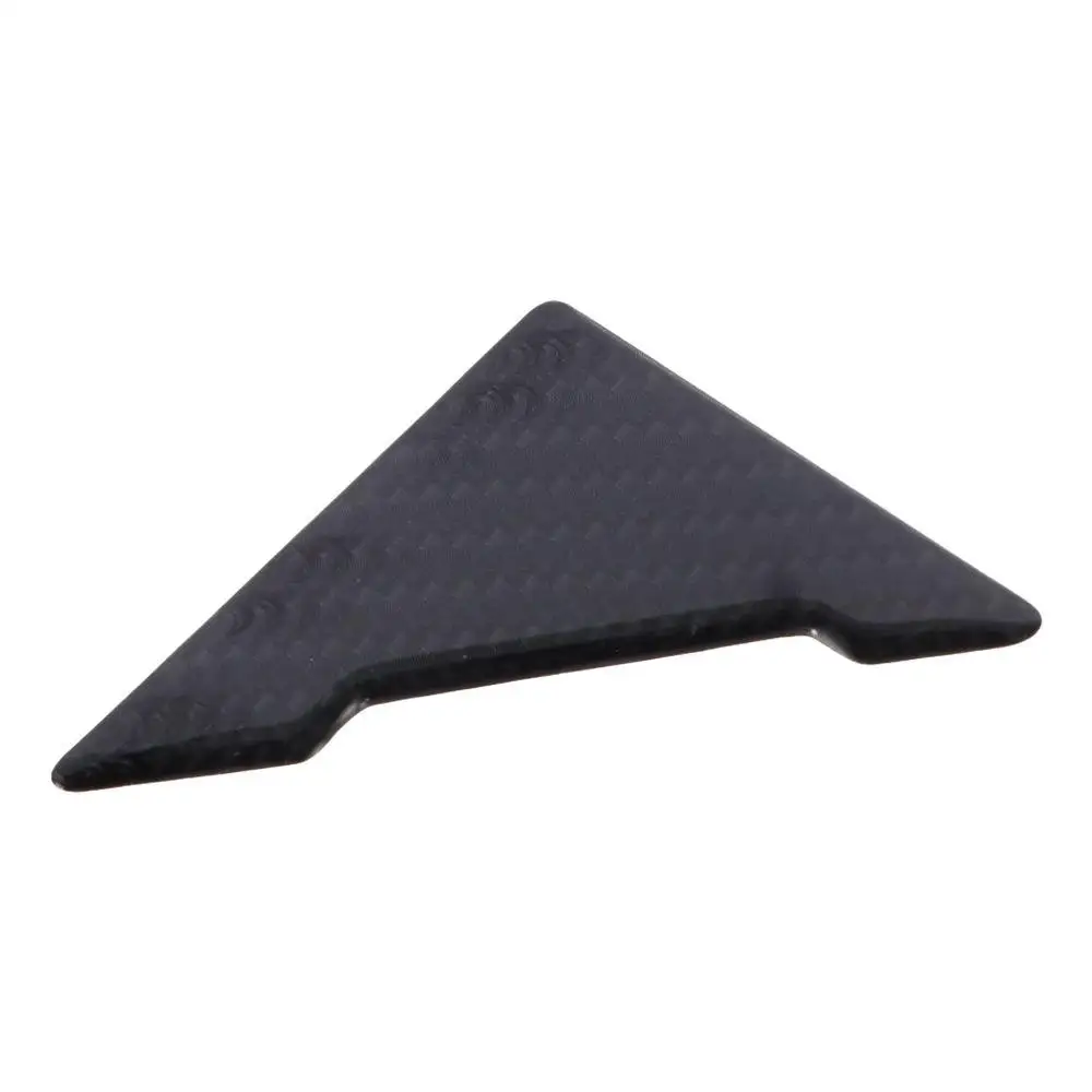 4pcs PVC Drip Glue Car Door Edge Guards 4.5cm*5.5cm Carbon Fiber Texture Black Color Carbon Fiber Texture Accessories