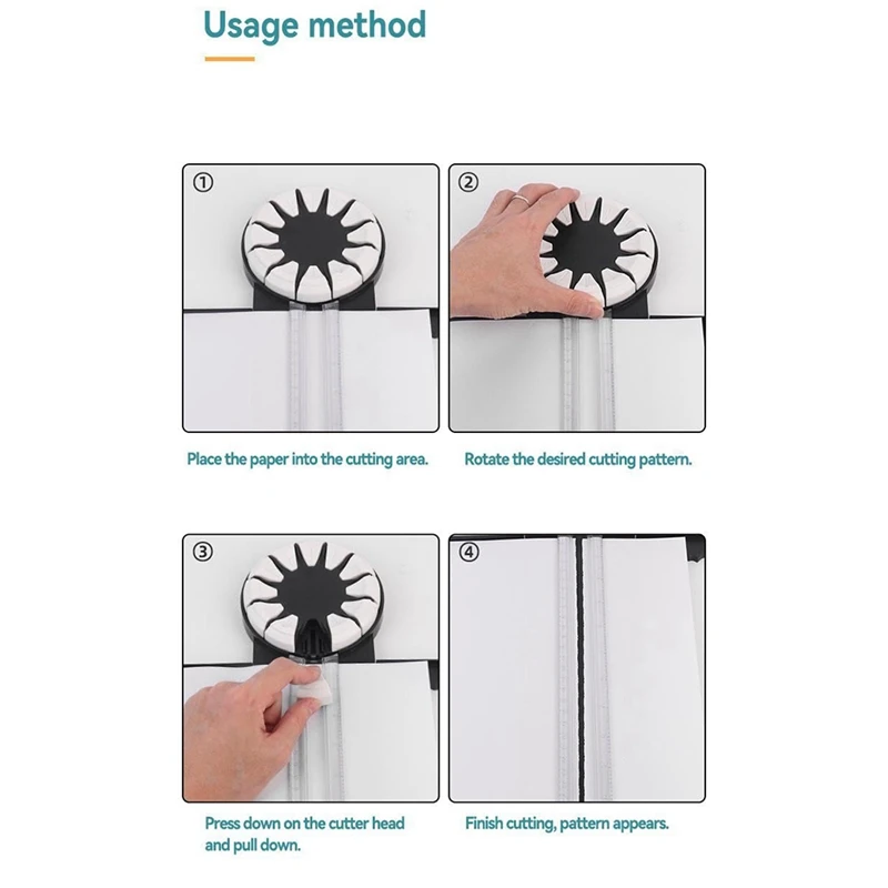 12 In 1 Roterende Papiertrimmer, Multifunctioneel Snijgereedschap Met 12 Snijkoppen, Draagbare Papiersnijder Duurzaam