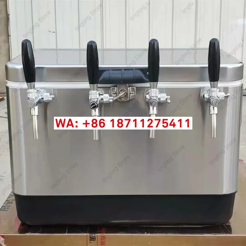 

Барель-охладитель для пива из нержавеющей стали для домашнего использования с 4 кранами для внешних диспенсеров для розлива пива