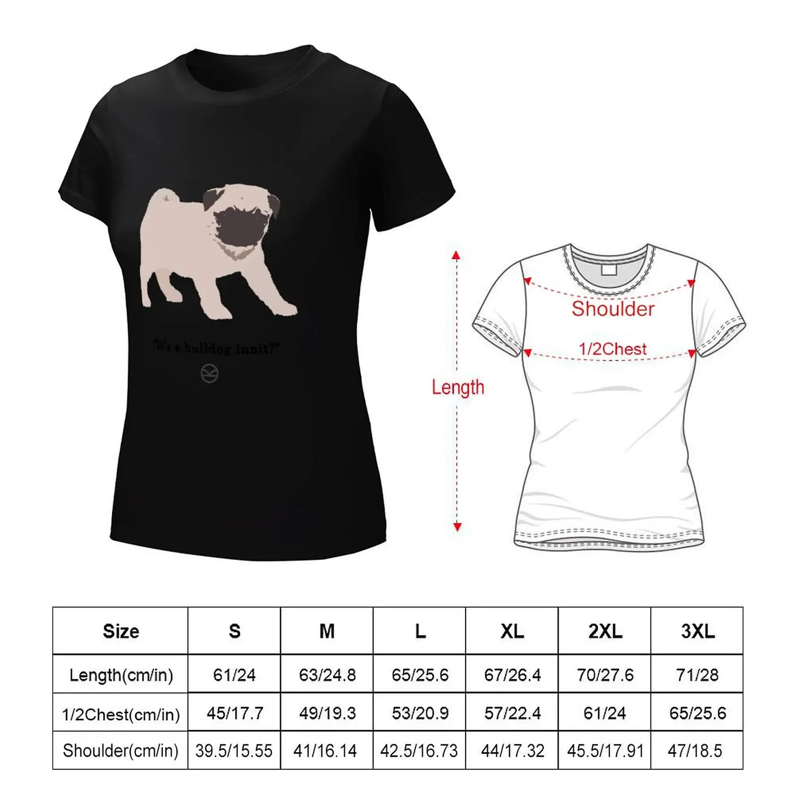 Camiseta de algodão Kingsman-Pug feminina, moda coreana, roupas estéticas