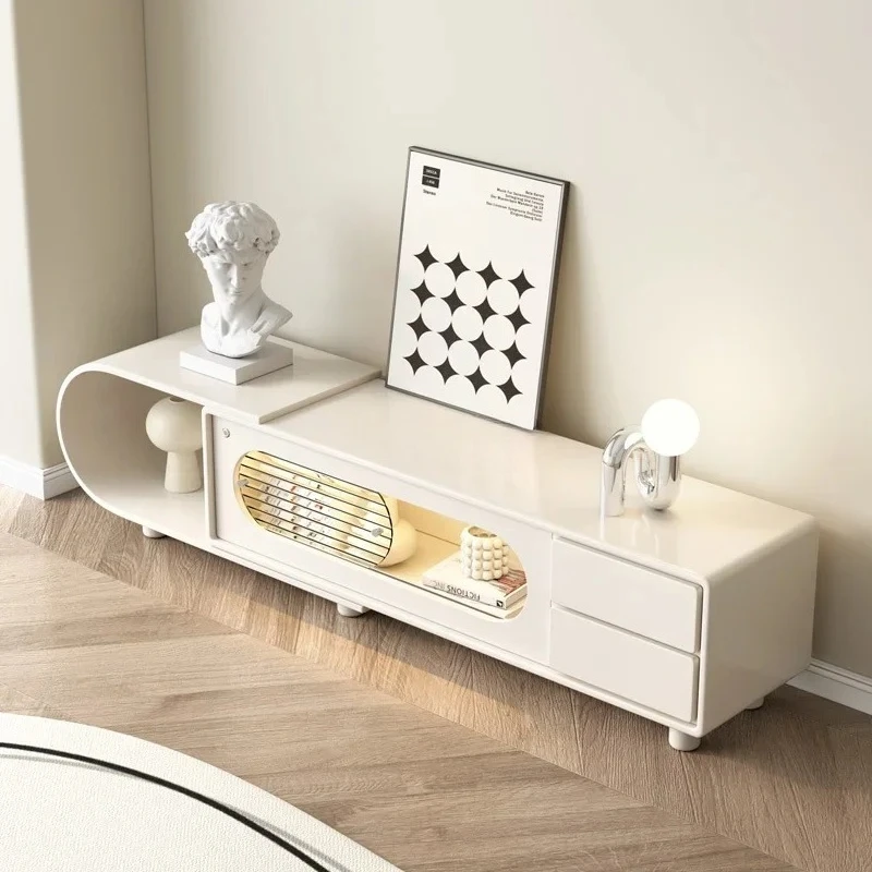 

Modern simple household light luxury cream wind storage floor cabinet TV cabinet Living Room Cabinets