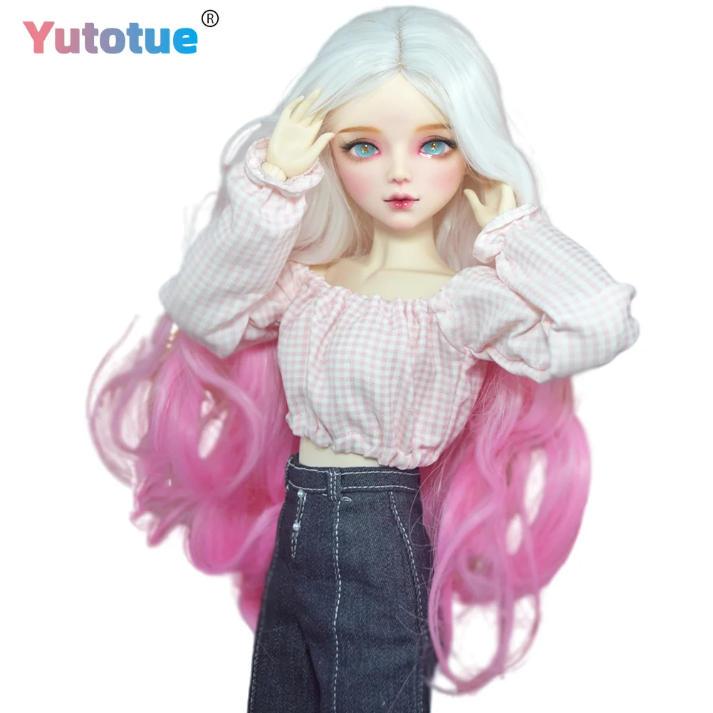 

YUTOTUE 1/3 BJD кукла игрушка 22 дюйма высота модная кукла ручная роспись макияж одежда для лица брюки градиент вьющиеся парики реалистичные