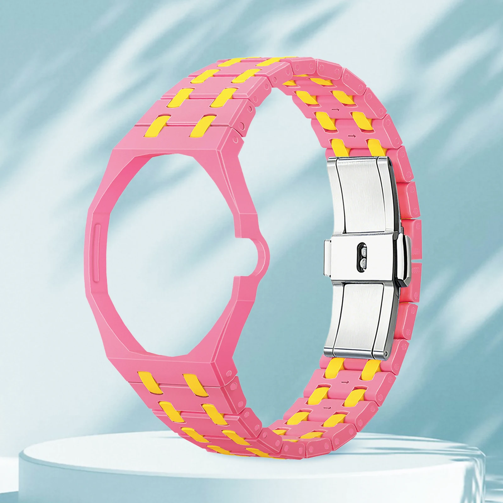 Bio-Ceramic Watch Band Fits for Swatch X Royal Pop Watch Case Strap All-in-One Integrated Design Full Protection & Lightweight