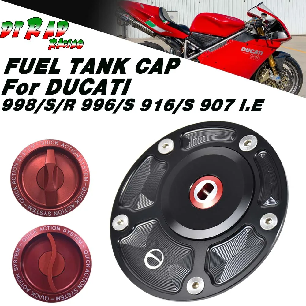 For DUCATI 907 916/S 996/S 998/S/R Motorcycle Fast Gas Fuel Tank Cap With Key Turn Locking Anti-Theft Engine Oil Filling Cover