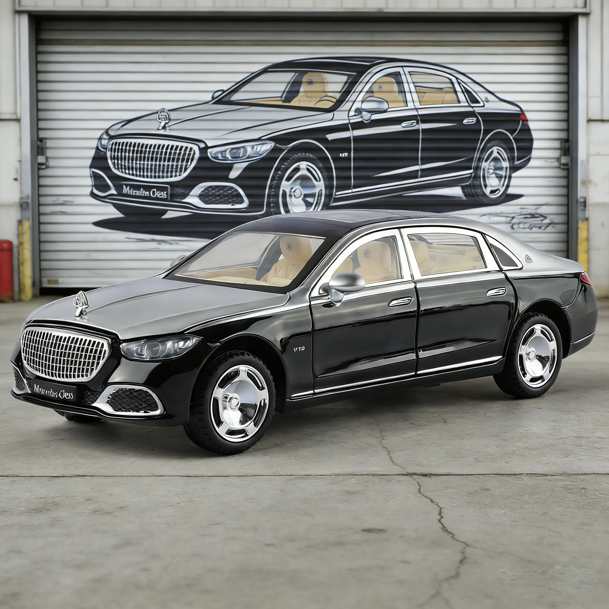 

Машинка-копия Mercedes-Benz Maybach S680 в масштабе 1:24, из сплава, с пультом дистанционного управления, игрушечная модель автомобиля для мальчиков, подарок