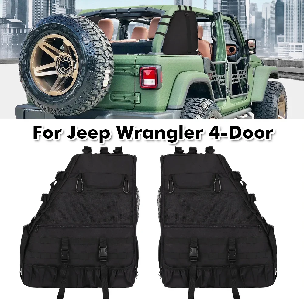 

For Jeep Wrangler JK Rubicon 4-Door 2007-2019 JL JK JKU TJ LJ Storage Bag Cage Multi-Pockets Organizers Cargo Bag Saddlebag