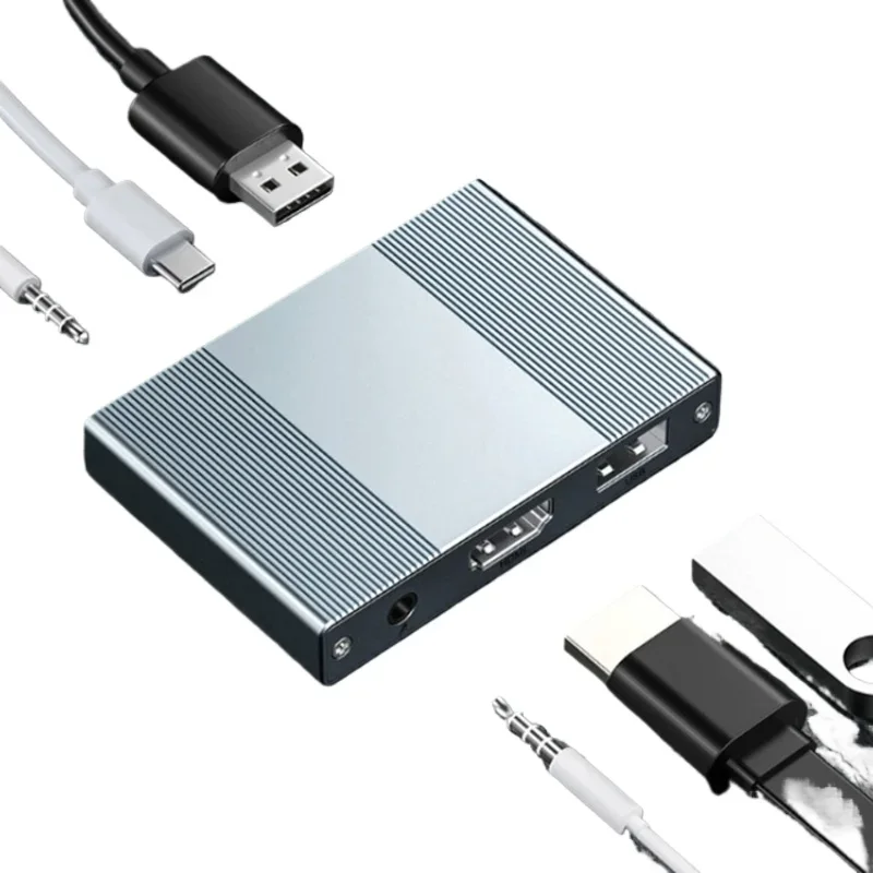 

USB Type-C audio HDMI six-in-one intelligent high definition wired same screen device, support horizontal and vertical screen