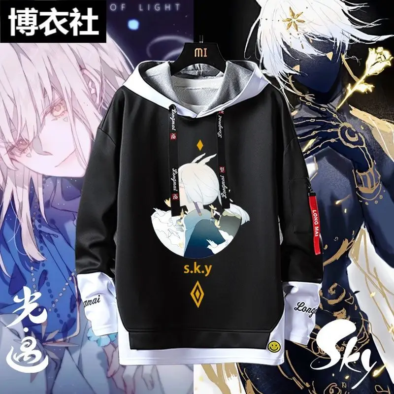 

Sky: Children Of The Light Merchandise Clothing, White Bird 2D Cosplay Hooded Sweatshirt, Autumn Winter Trendy Loose Clothing