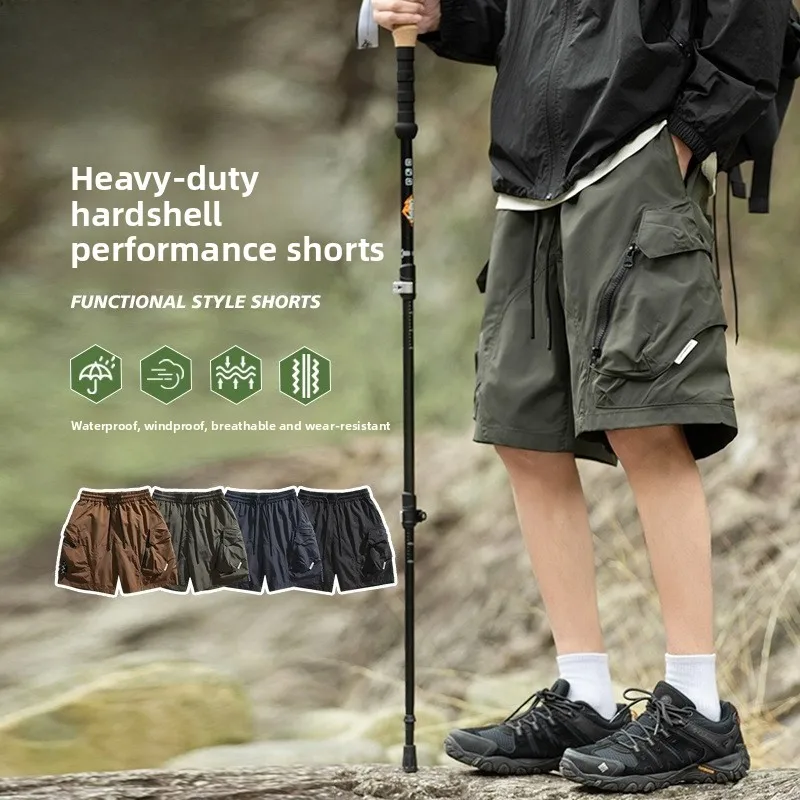 

Wassup летние уличные футболки с защитой от ветрозащитных рта свободного покроя американские функциональные водонепроницаемые спортивные мужские повседневные брюки