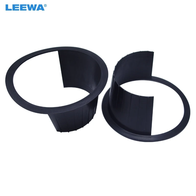 LEEWA 2pcs Car Auido Horn Speaker Waterproof Cover Plastic Spacer with Protective Cushion Horn Retaining Door Pad