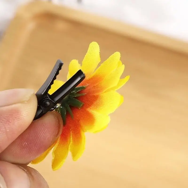 

652F 6PCS Hairpin for Female Bright Color Daily Flower Hair Clip Barrettes Sidebangs Clip for Women Girl Hairstyle