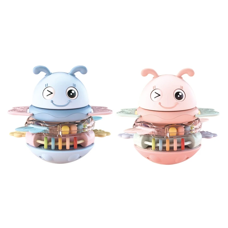 Baby Rattles Tumbler Doll Baby Toys Sweet Music Roly-Poly Learning Education Toys Gift Kids Cute Rattles Tumbler Toy