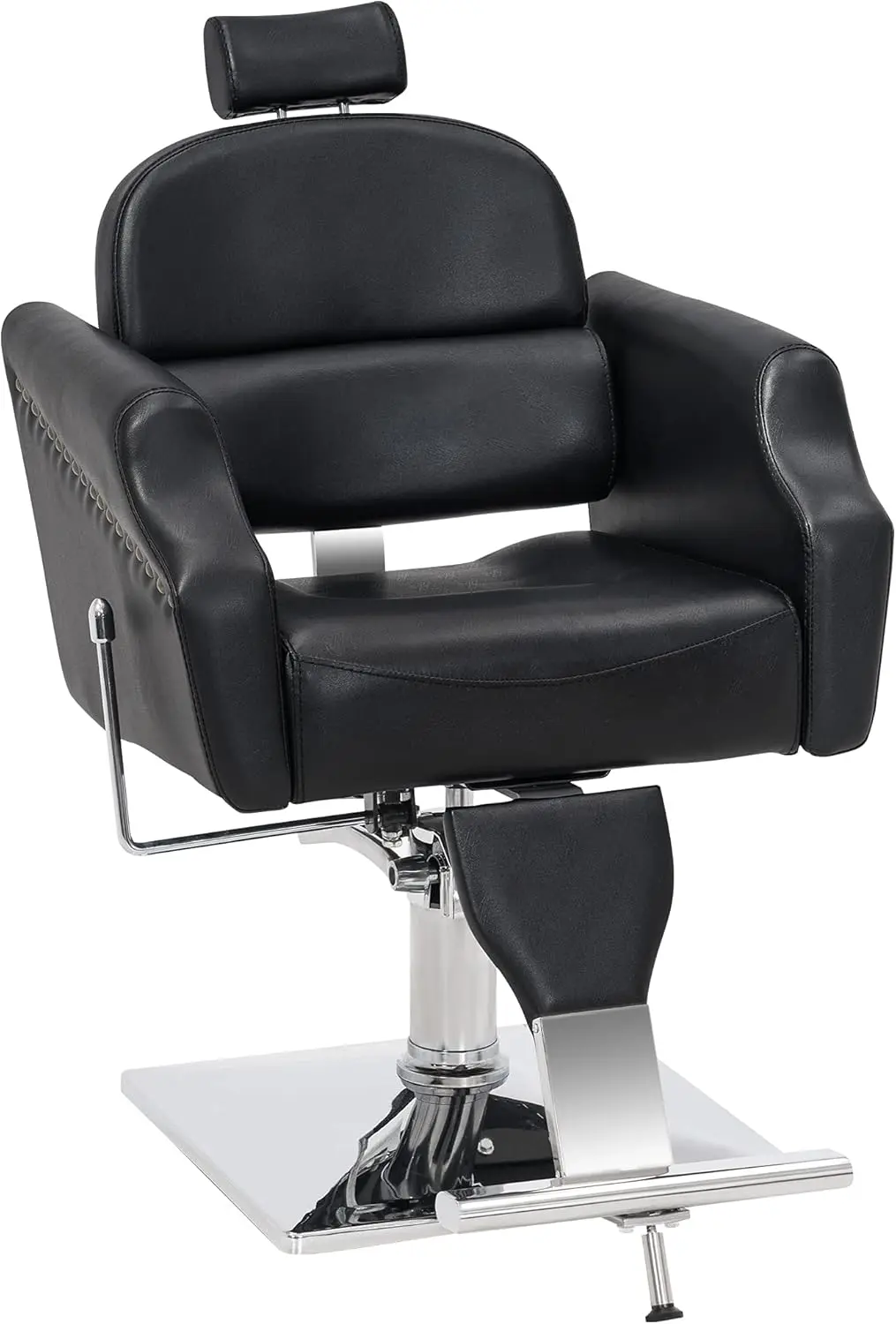 Classic Recliner Leathern Barber Chair Antique Heavy Duty Hair Spa Salon Styling Beauty Equipment  Barber Chairs