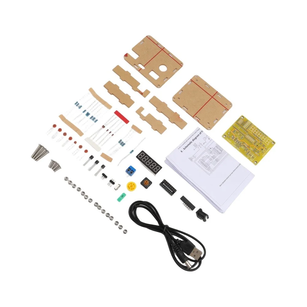 Frequency Counter Tester 1Hz 50MHz Range for For crystal Oscillator with Power Saving Mode and Transparent Shell
