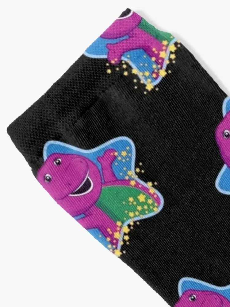 Barney (Barney & Friends) Socks Thermal man winter crazy floral Socks Men Women's