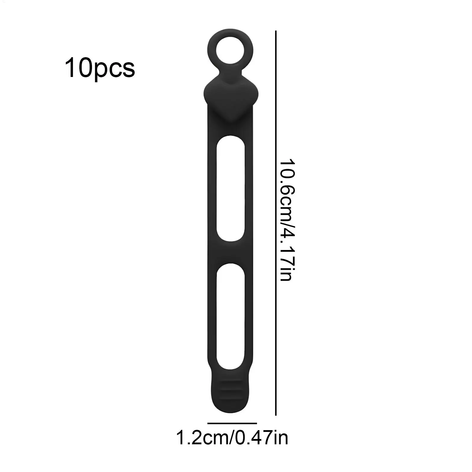 Zip Ties 10 Piece Silicone Data Cable Organizer Multipurpose Cord Management Tool For Bundling Storage Wire Charging Desk Car