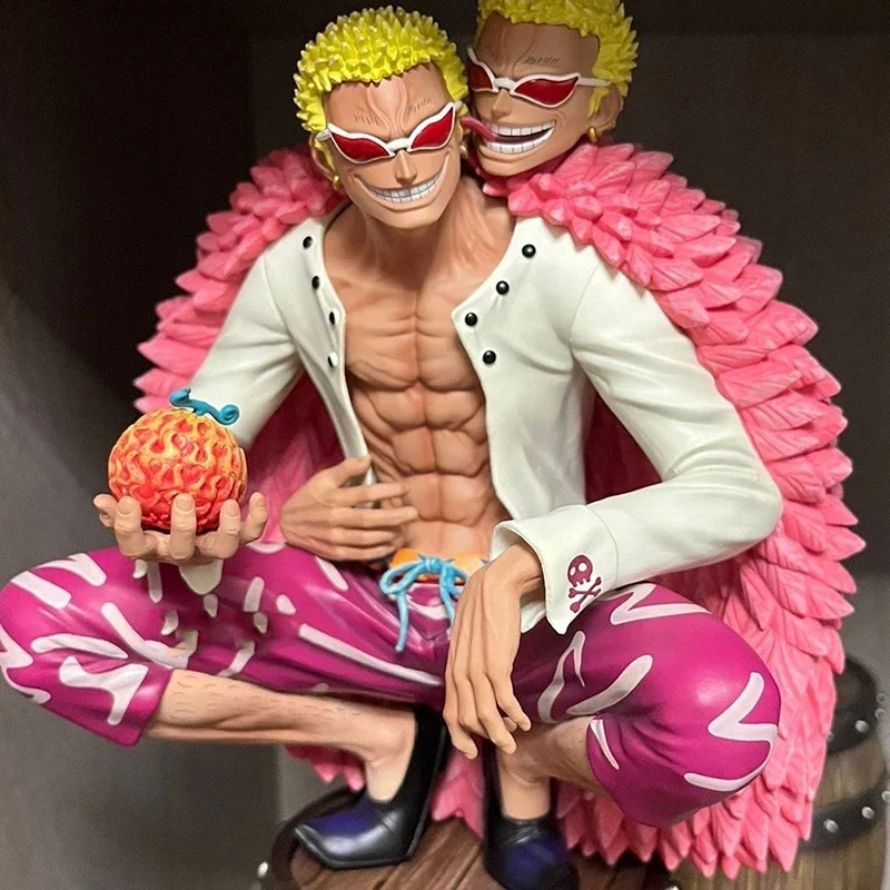 16cm figuras de uma peça gk donquixote doflamingo figuras de ação intercambiáveis cabeçalho mãos pvc anime modelo coleção brinquedos presente