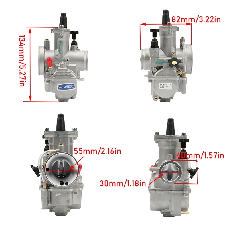 Universele PW 21 24 26 28 30 32 34mm Motorfiets Universele Carburateur Carburateur Met Power Jet Voor Universele Keihin 2T 4T ATV Qu