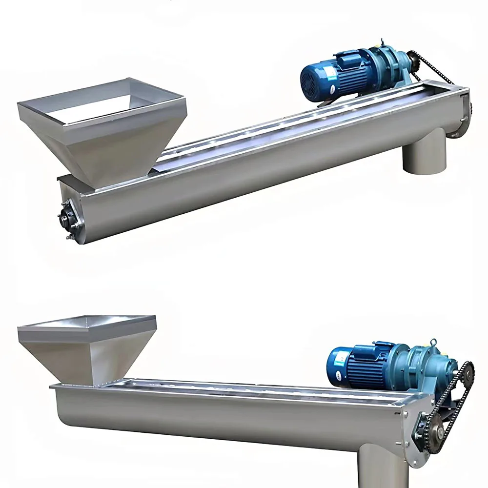 Custom mini 100-kilogram 1.5-kilowatt adjustable stainless steel screw conveyor suitable for the food and cement industries
