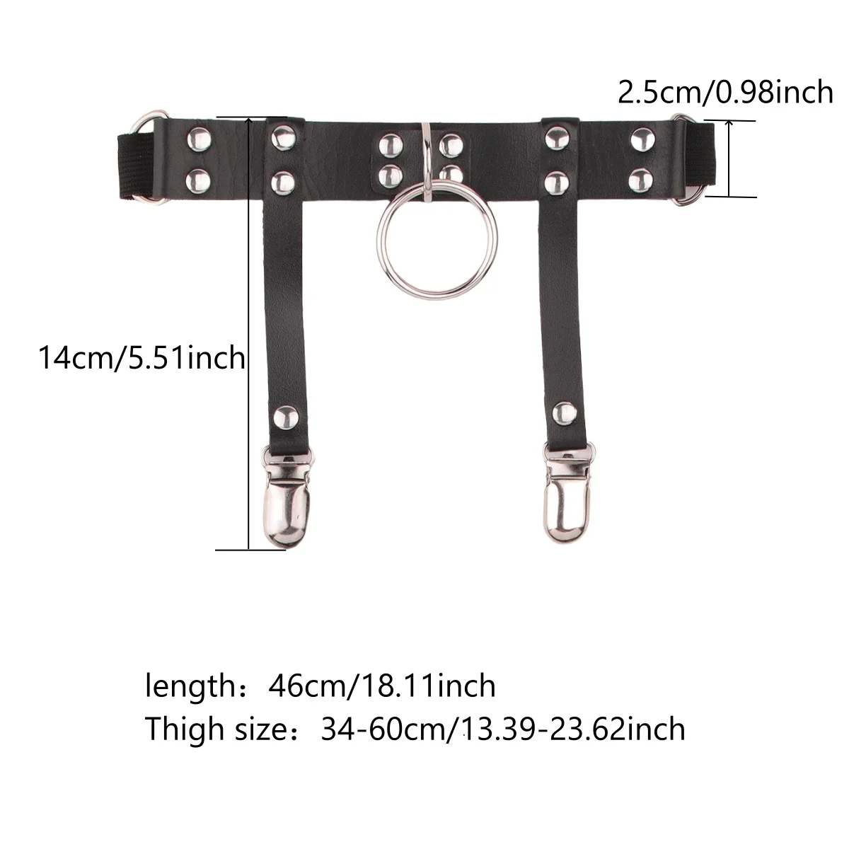 أسود فاسق فتاة طماق مربوط المضادة للانزلاق حزام جوارب جلدية كليب قابل للتعديل الفخذ العليا الجوارب للفتيات في سن المراهقة العصرية #4