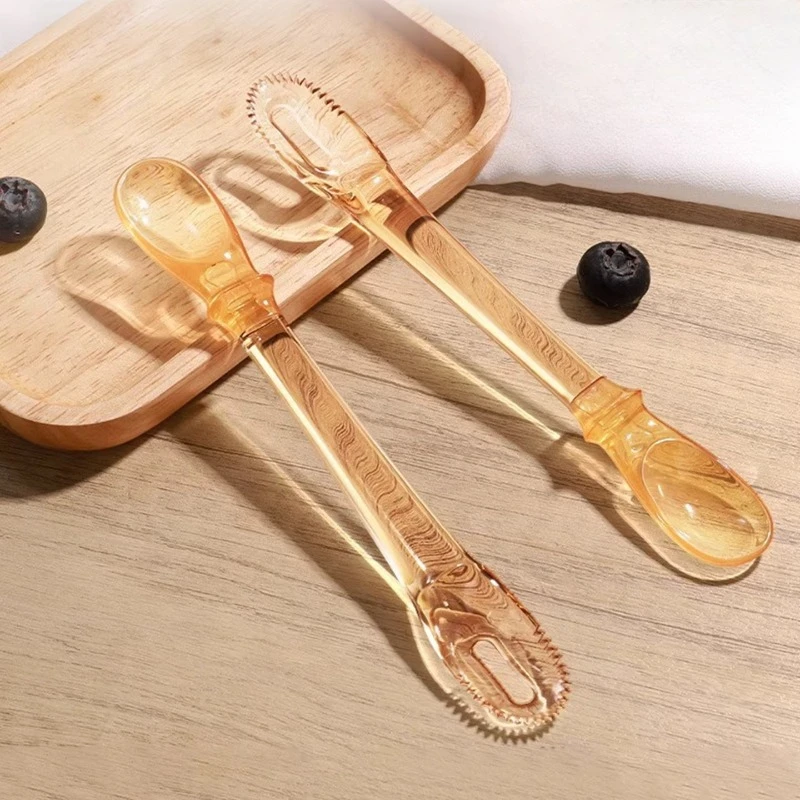 LMM double head mud scraping spoon fruit food supplement spoon digging apple mud tool