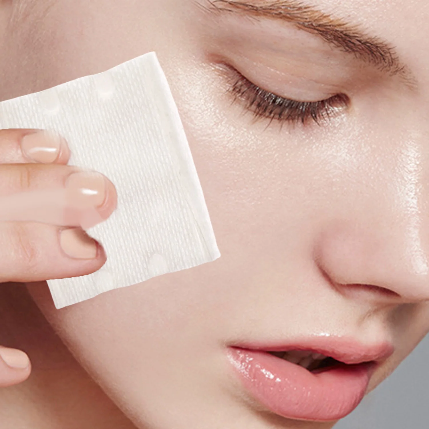 50/100 SZT. Dwustronne płatki kosmetyczne do demakijażu Jednorazowe miękkie płatki kosmetyczne do demakijażu Codzienne oczyszczanie twarzy Mokry kompres