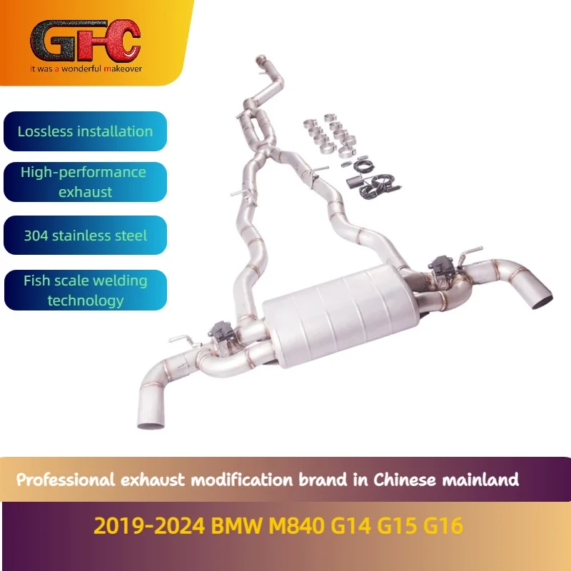 

GFC brand for the 2019-2024 BMW M840 G14 G15 G16 Catback high-performance variable valve exhaust with mufflers and tips