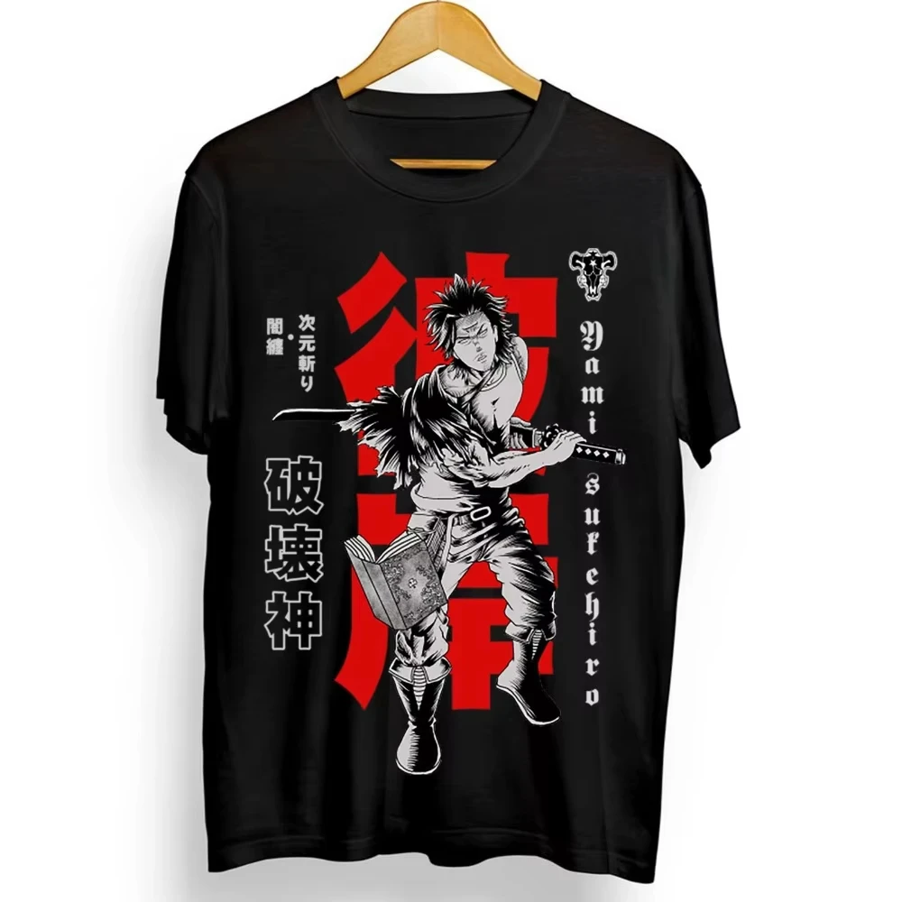 Camiseta de Anime con Estampado Gráfico de Yami Sukehiro Hakaishin, el Señor de la Destrucción, de Black Clover, Manga Corta y Cuello Redondo