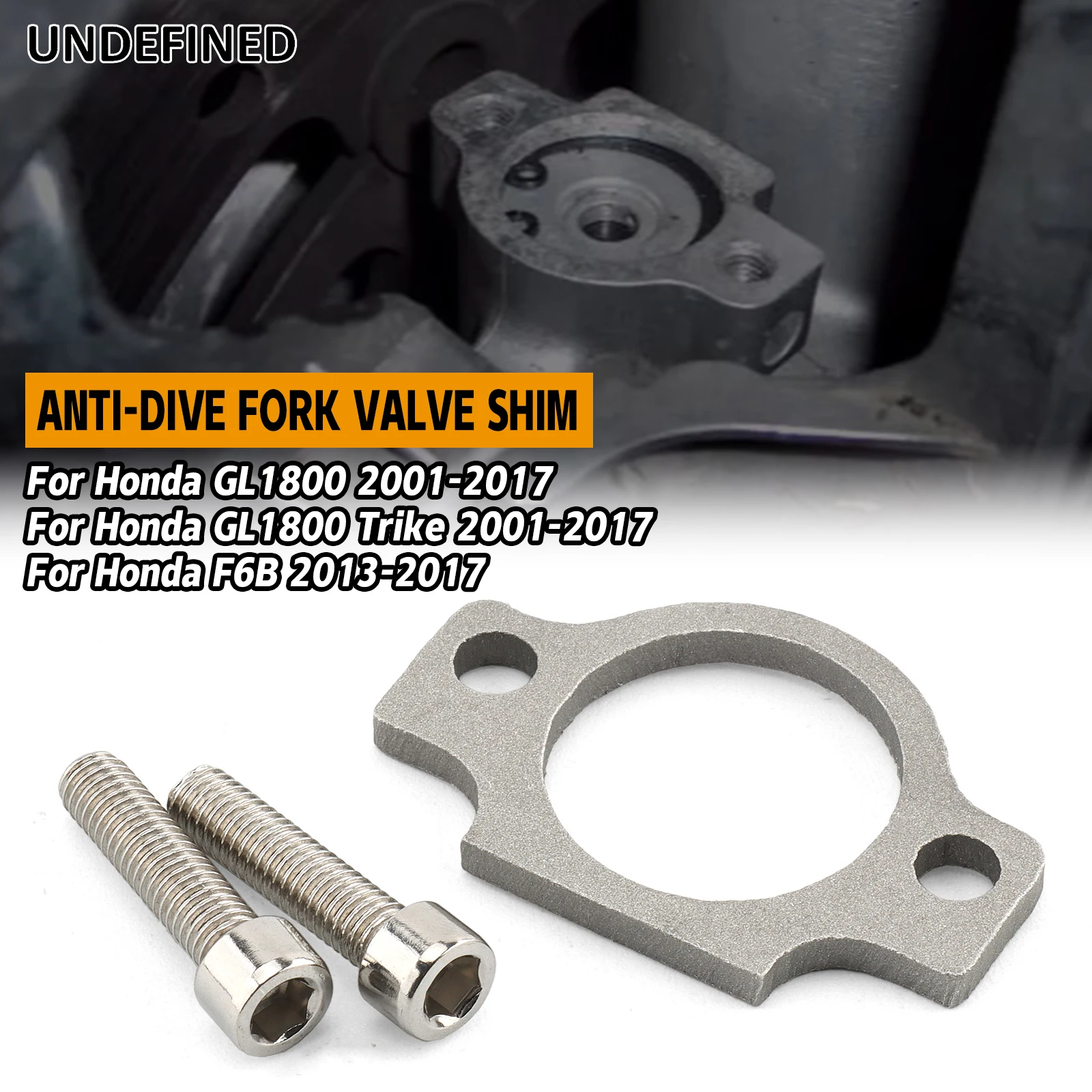 Fits For Honda Goldwing GL1800/GL1800 Trike F6B 2001-2017 Silver Aluminum Motorcycle Anti-dive Fork Valve Shim Accessories