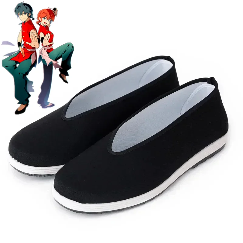 Аниме Kung Fu Ranma1/2 Saotome Ranma Косплей Обувь Ranma Черные тканевые сапоги Обувь для косплея для мужчин и женщин Хэллоуин GameStyle Party Аниме Kung Fu Ranma1/2 Saotome Ranma Косплей Обувь Ranma Черные тканевые сапоги Обувь для косплея для мужчин и женщин Хэллоуин GameStyle Party