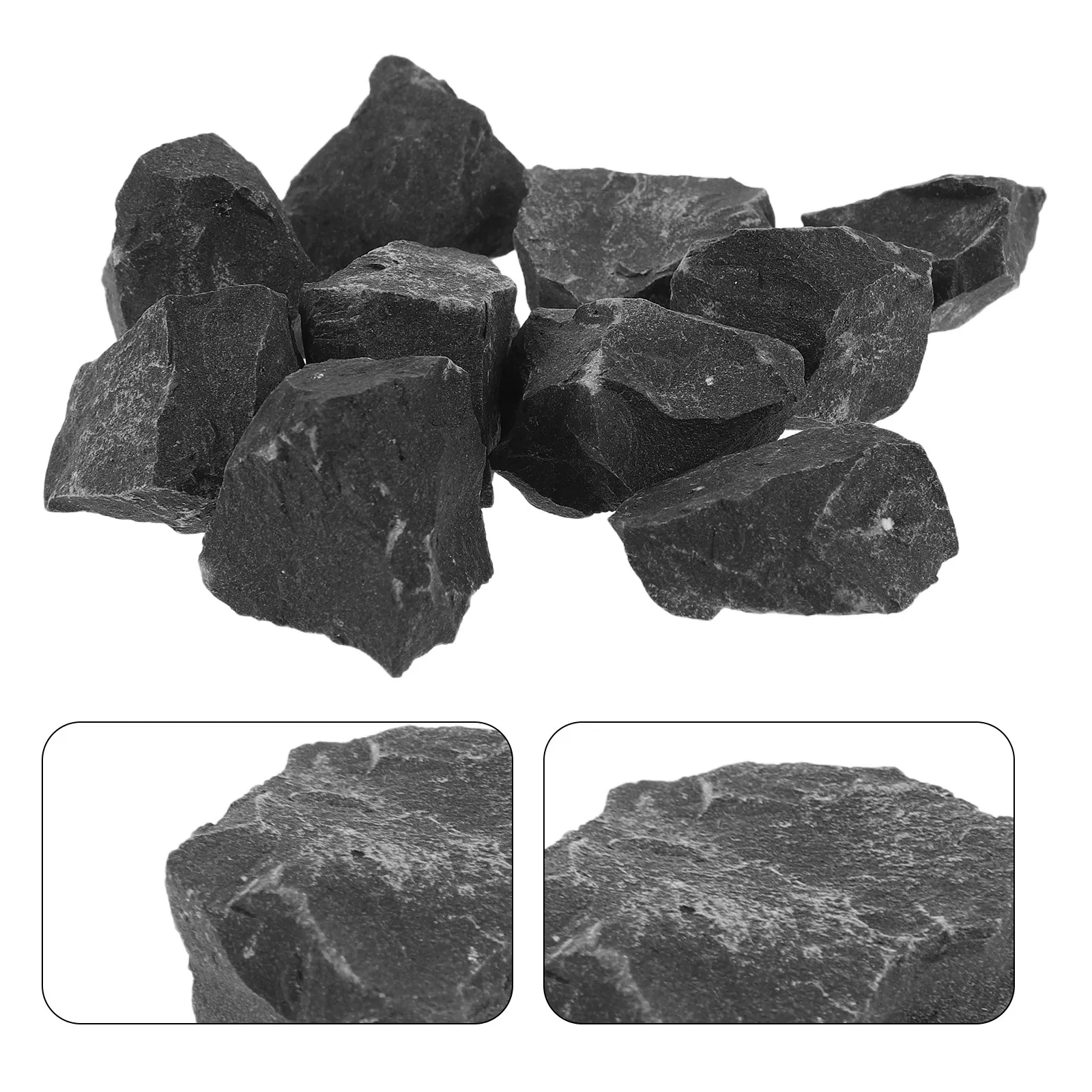 

10Pcs Sauna Rocks Basalt Natural 2-2.5cm Heat Resistant Stones for Electric Steam Room Heater Dry Wet Sauna Accessories