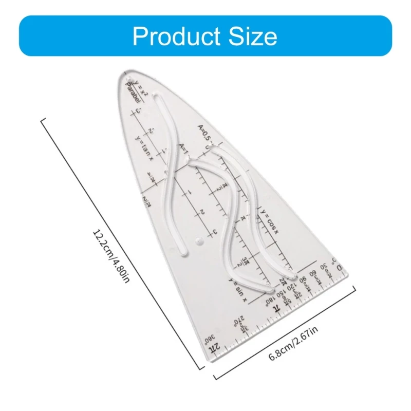 Teacher, Student Parabola Ruler Parabolic Template for Mathematical Functions Dropship